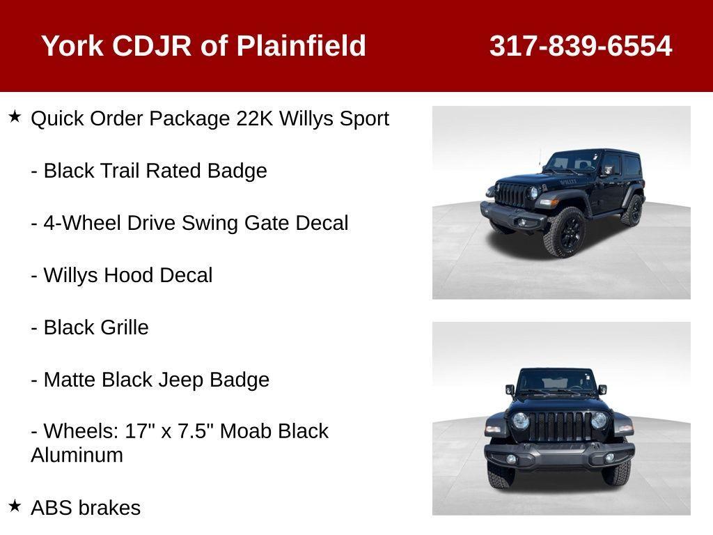 used 2021 Jeep Wrangler car, priced at $24,998