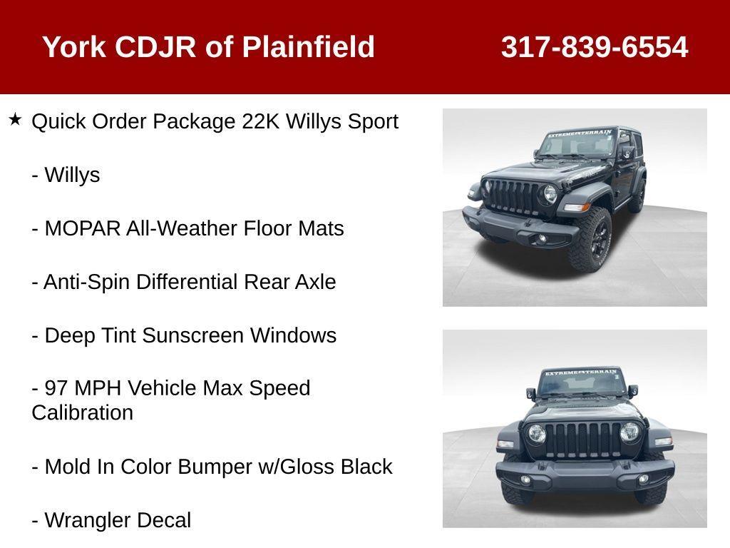 used 2021 Jeep Wrangler car, priced at $26,054