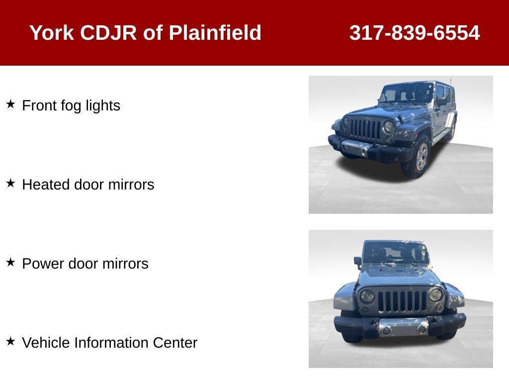 used 2015 Jeep Wrangler Unlimited car, priced at $18,534