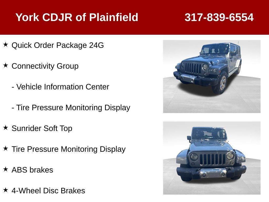 used 2015 Jeep Wrangler Unlimited car, priced at $18,534