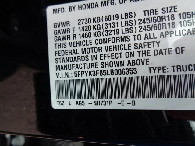 used 2020 Honda Ridgeline car, priced at $26,790