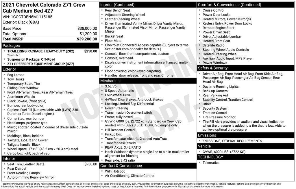 used 2021 Chevrolet Colorado car, priced at $26,506