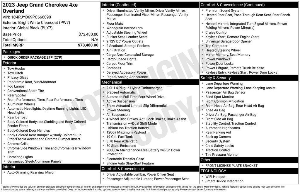 used 2023 Jeep Grand Cherokee 4xe car, priced at $36,490