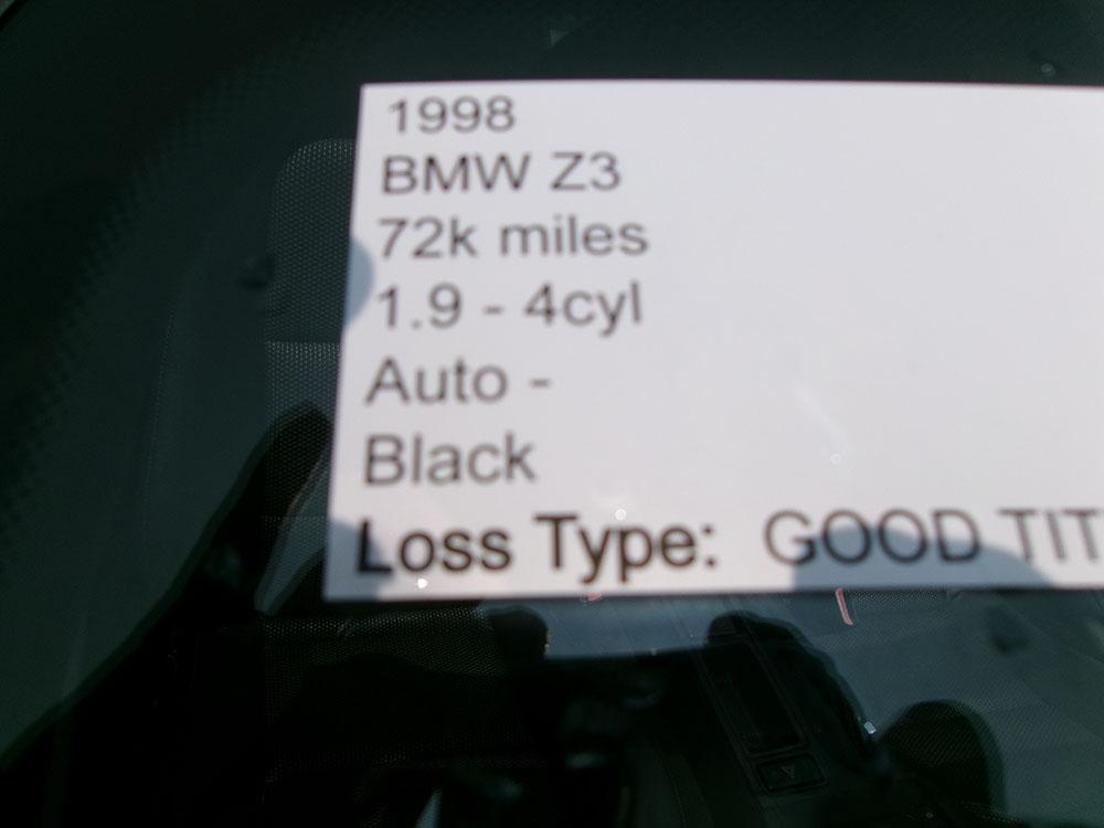used 1998 BMW Z3 car