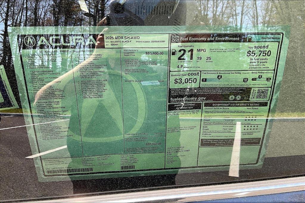 new 2025 Acura MDX car, priced at $55,350