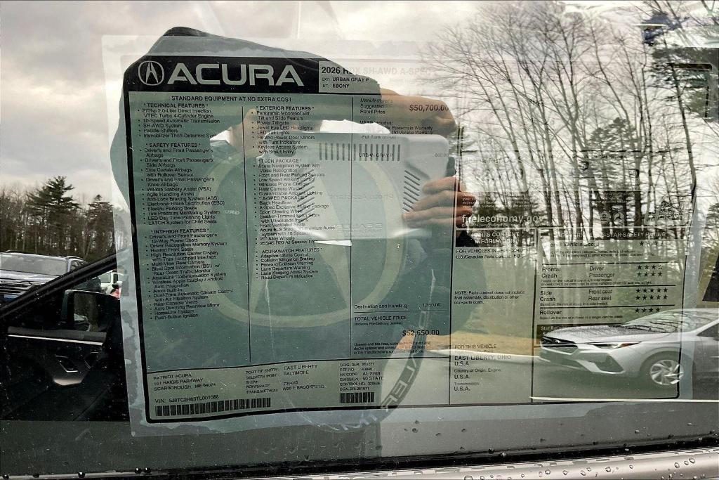 new 2026 Acura RDX car, priced at $52,650