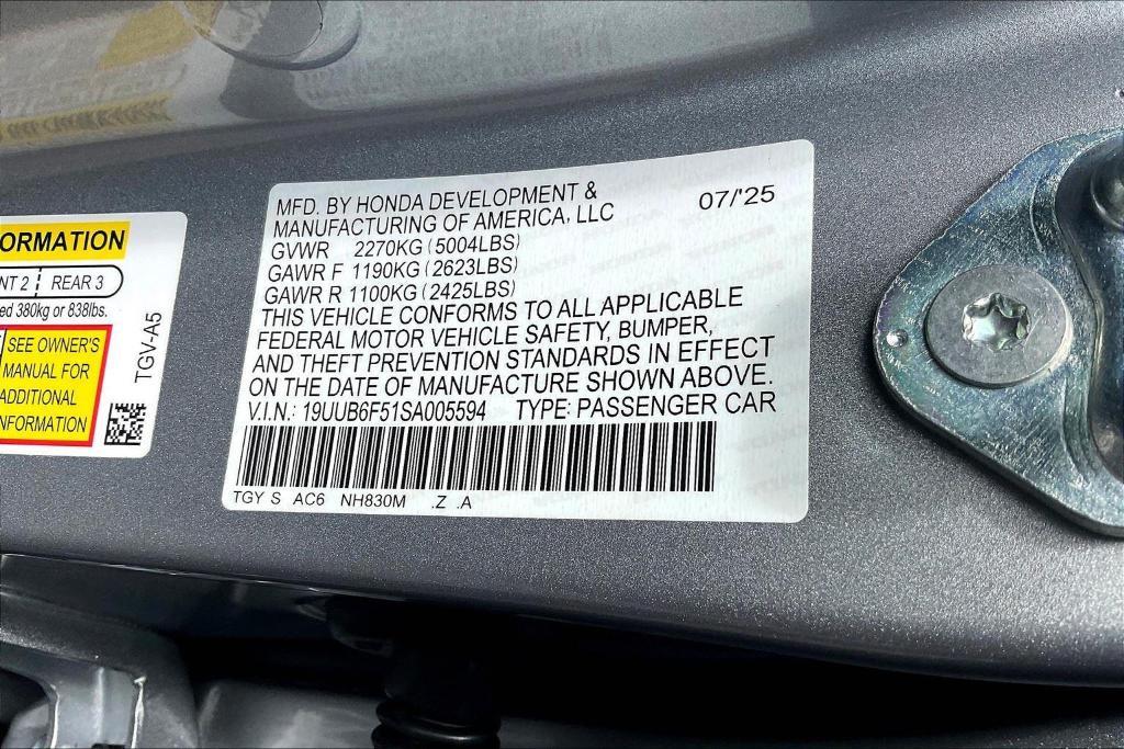 new 2025 Acura TLX car, priced at $51,595