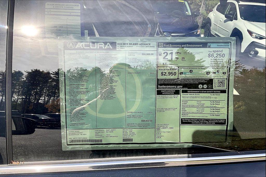 new 2026 Acura MDX car, priced at $68,850