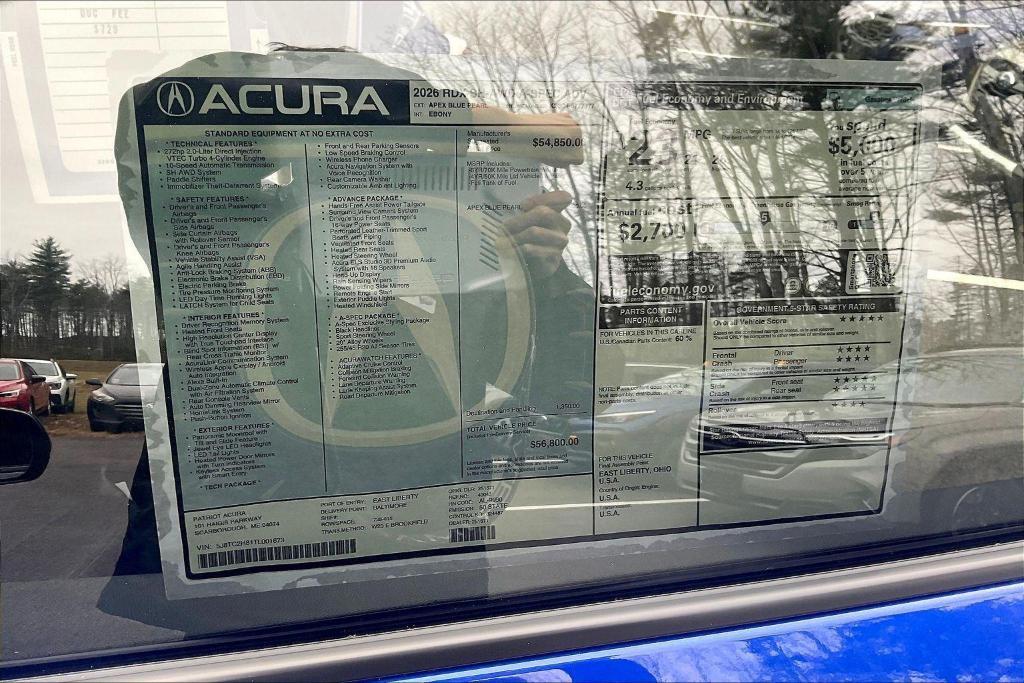 new 2026 Acura RDX car, priced at $56,800