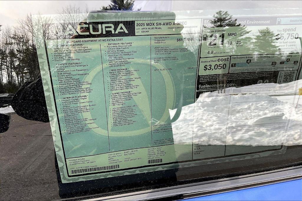 new 2025 Acura MDX car, priced at $63,750