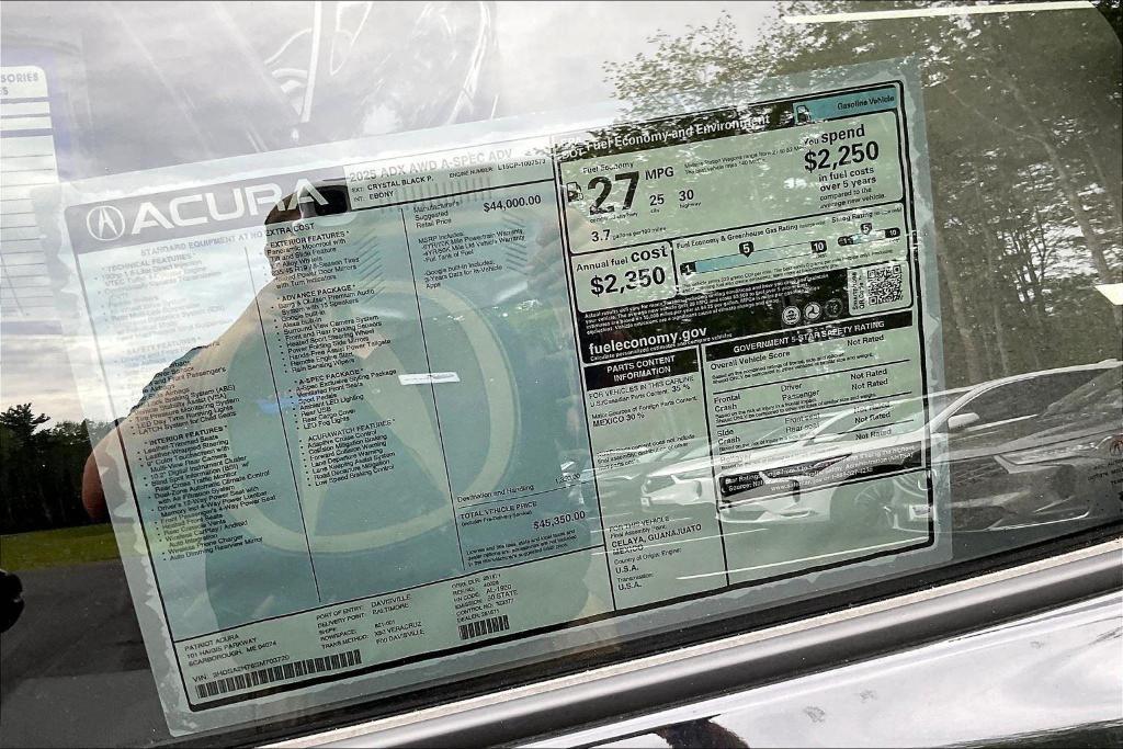 new 2025 Acura ADX car, priced at $45,350