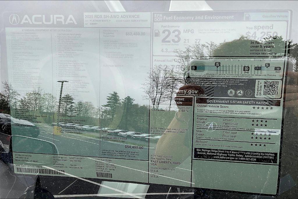 new 2025 Acura RDX car, priced at $54,400