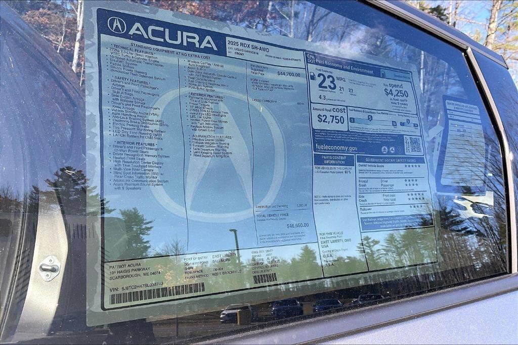 new 2025 Acura RDX car, priced at $46,650