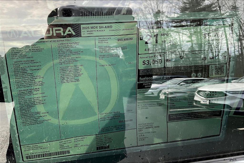 new 2025 Acura MDX car, priced at $55,350