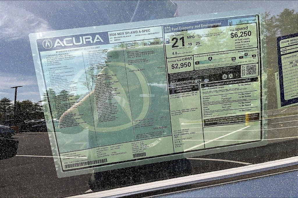 new 2026 Acura MDX car, priced at $64,350