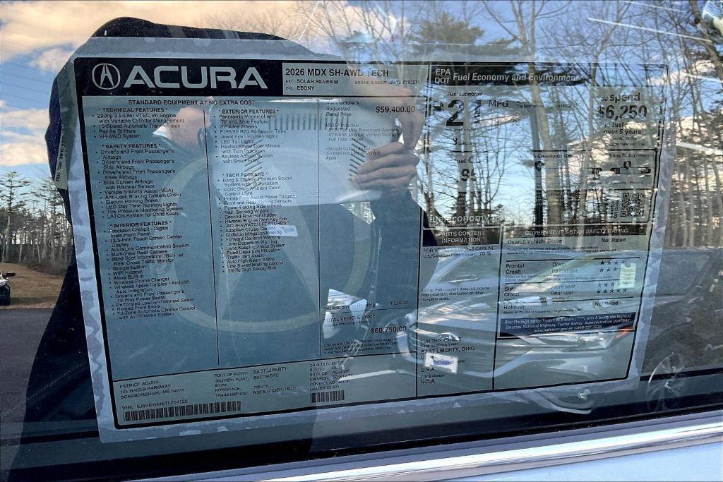 new 2026 Acura MDX car, priced at $60,750