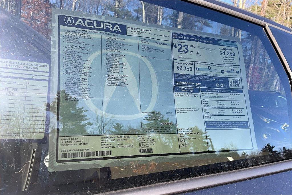 new 2025 Acura RDX car, priced at $46,650