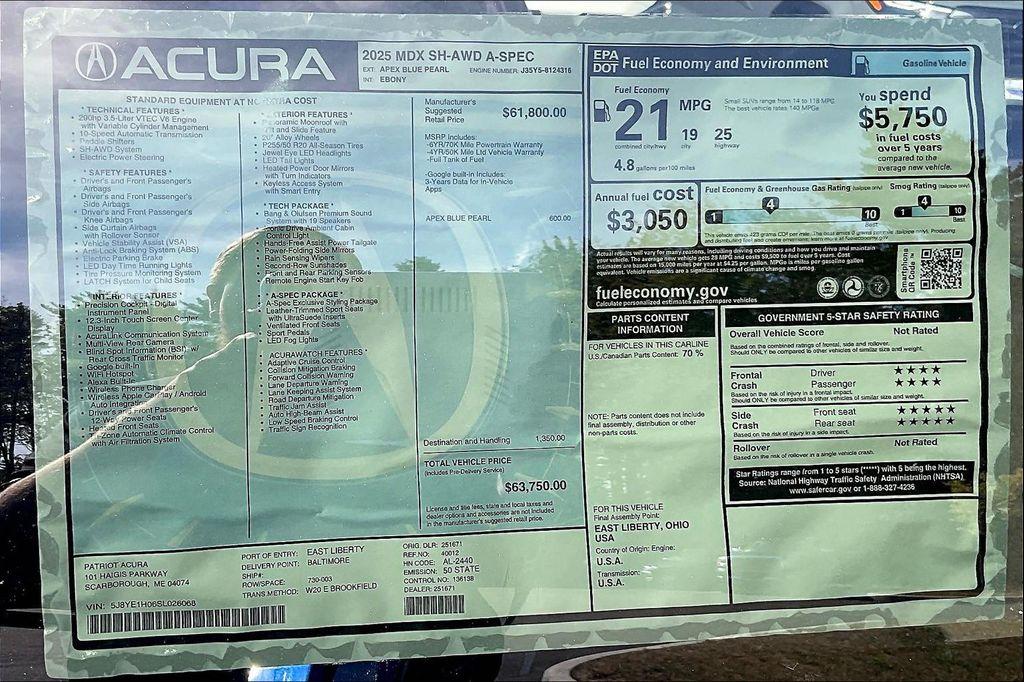 new 2026 Acura MDX car, priced at $68,850