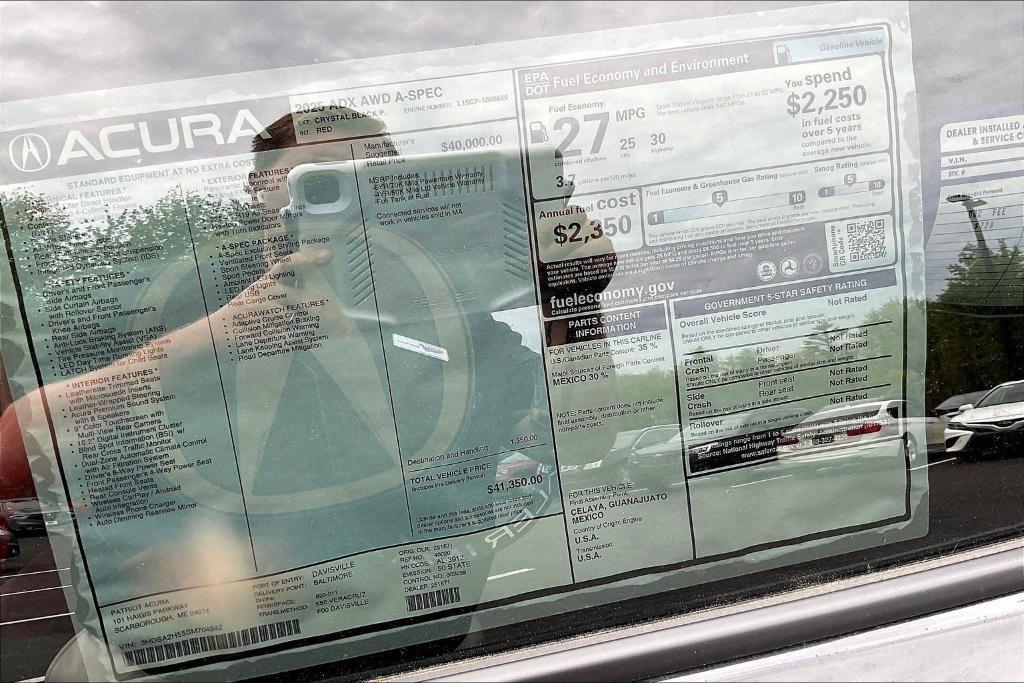 new 2025 Acura ADX car, priced at $41,350