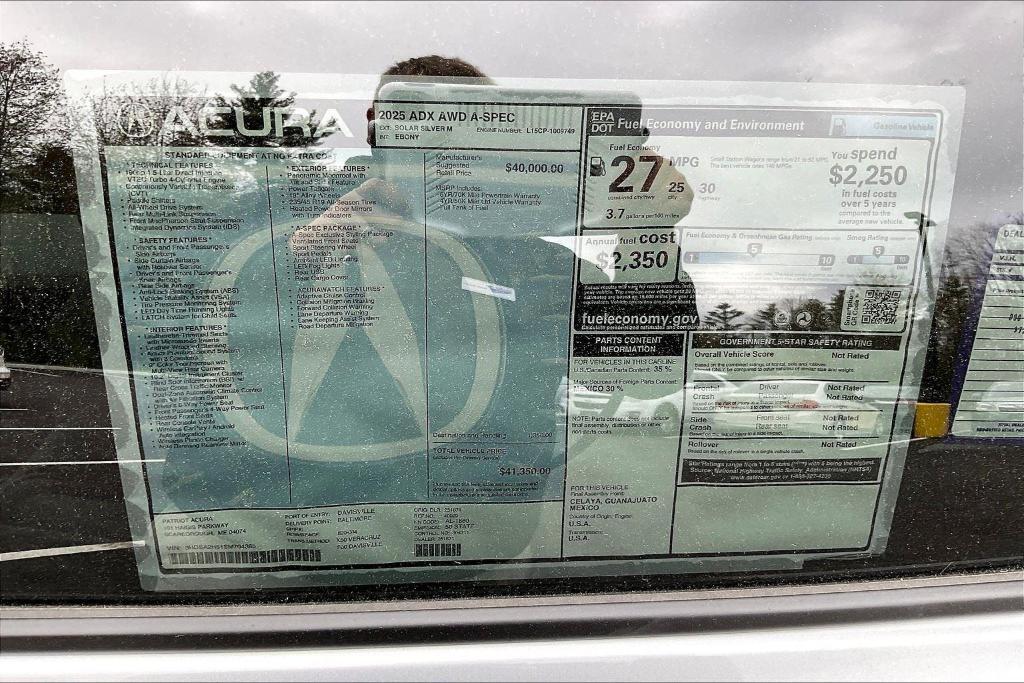 new 2025 Acura ADX car, priced at $41,350