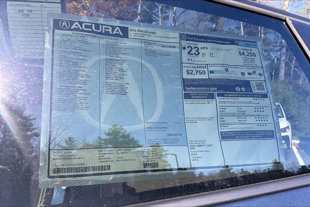 new 2025 Acura RDX car, priced at $46,050