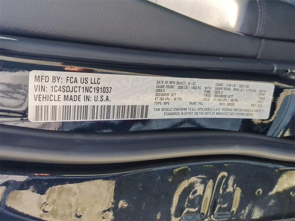 used 2022 Dodge Durango car, priced at $36,500