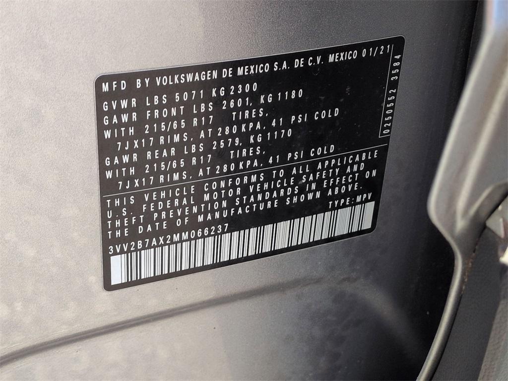 used 2021 Volkswagen Tiguan car, priced at $20,500