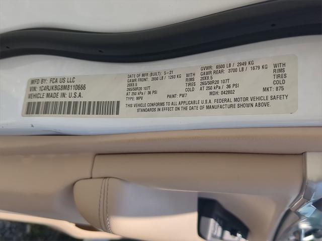 used 2021 Jeep Grand Cherokee L car, priced at $26,900