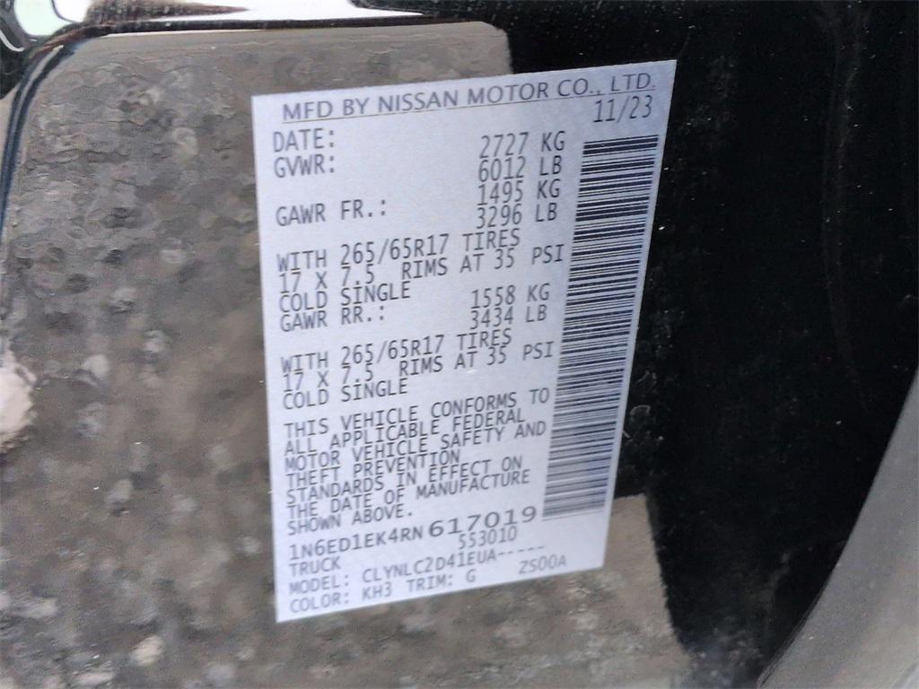 used 2024 Nissan Frontier car, priced at $34,200