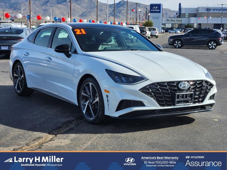 used 2021 Hyundai Sonata car, priced at $21,500