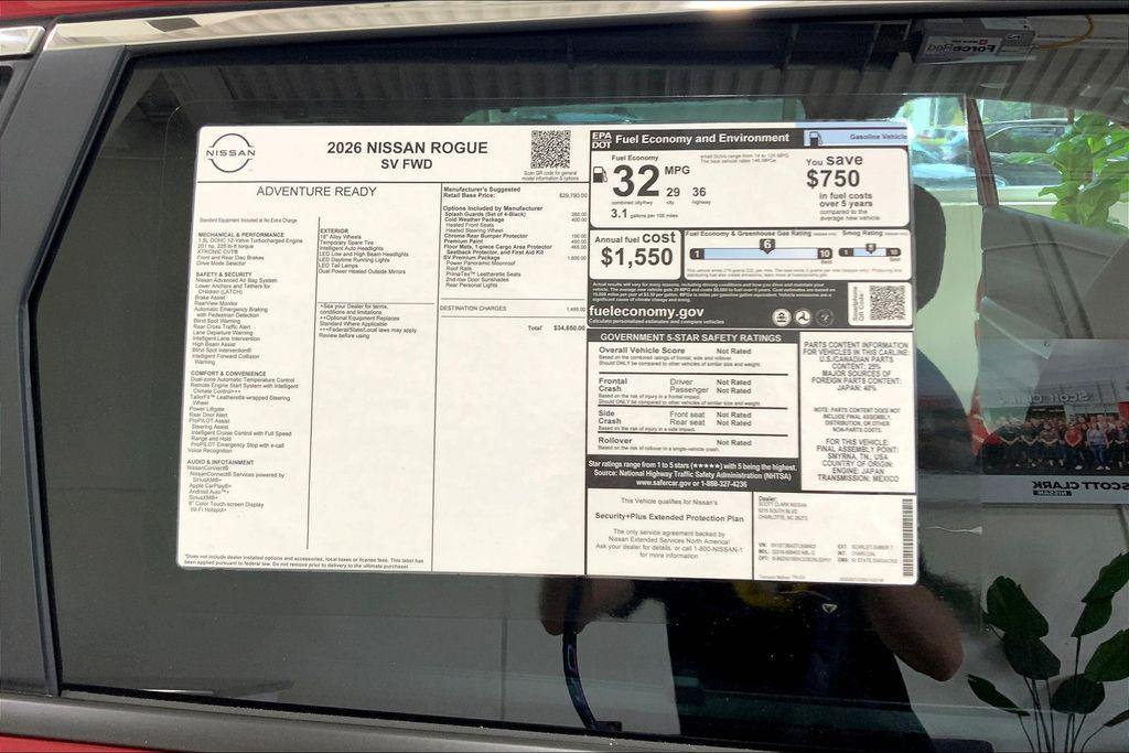 new 2026 Nissan Rogue car, priced at $28,920