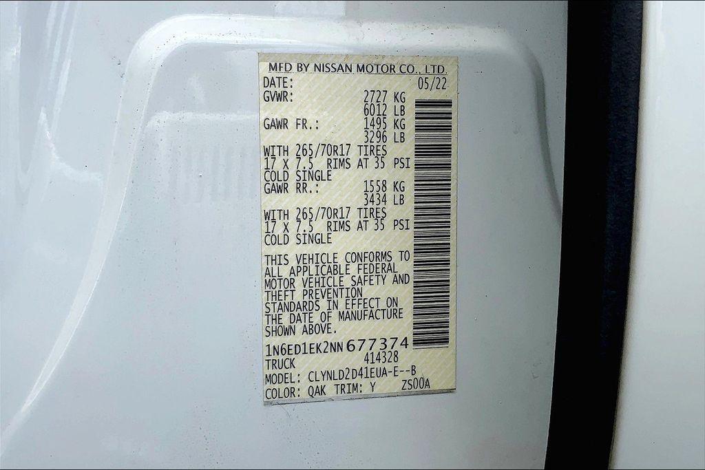 used 2022 Nissan Frontier car, priced at $29,305