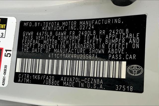 used 2024 Toyota Camry car, priced at $29,000