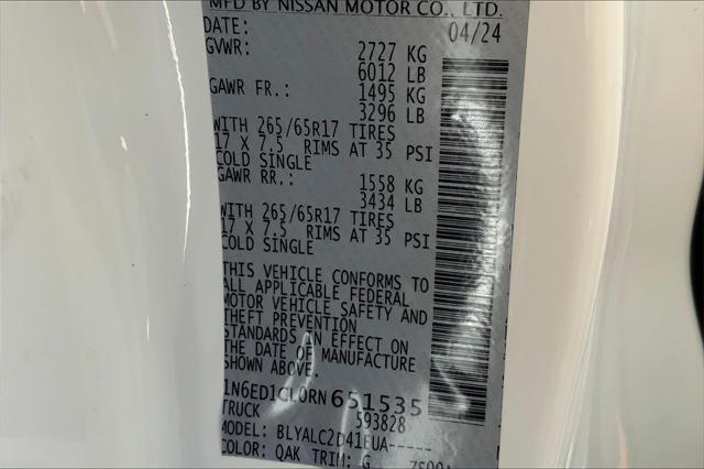 used 2024 Nissan Frontier car, priced at $31,000