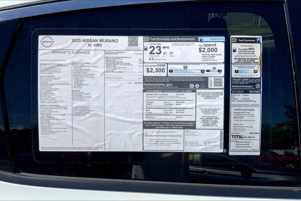 new 2025 Nissan Murano car, priced at $41,990