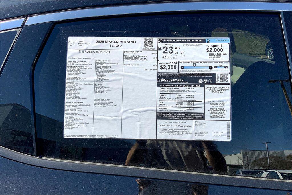 new 2025 Nissan Murano car, priced at $40,215