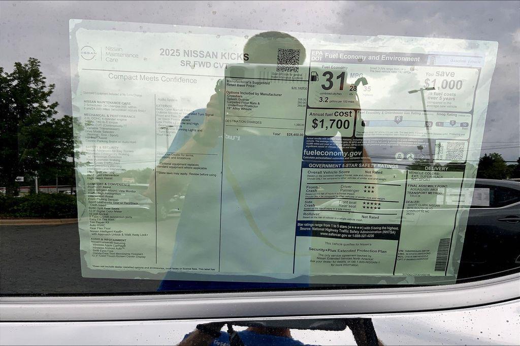 new 2025 Nissan Kicks car, priced at $24,700