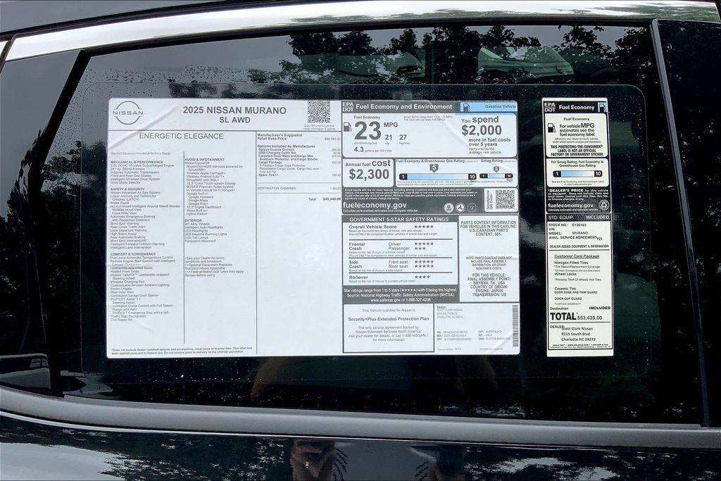new 2025 Nissan Murano car, priced at $40,940