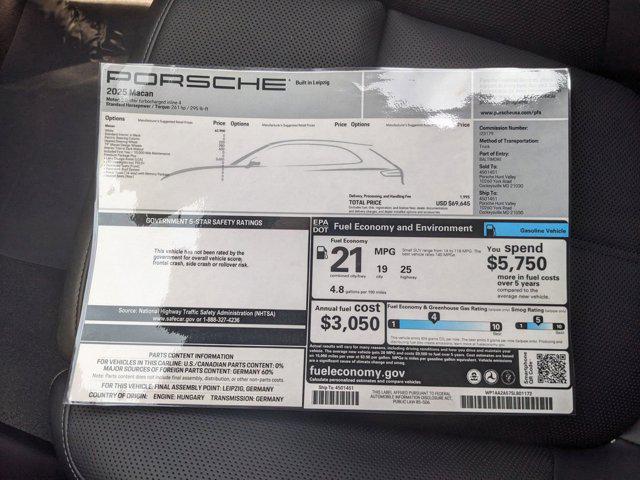 used 2025 Porsche Macan car, priced at $68,250