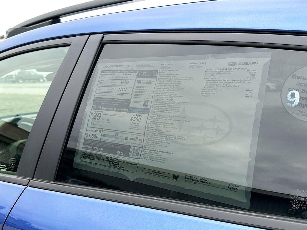 new 2025 Subaru Crosstrek car, priced at $31,345