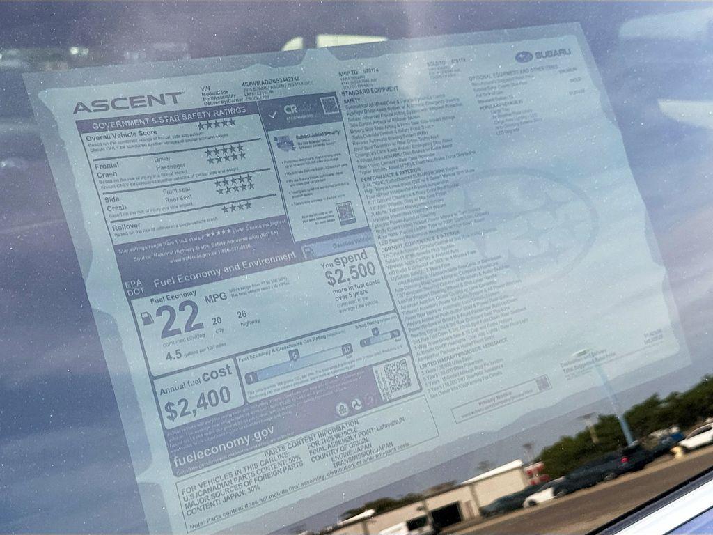 new 2025 Subaru Ascent car, priced at $39,621