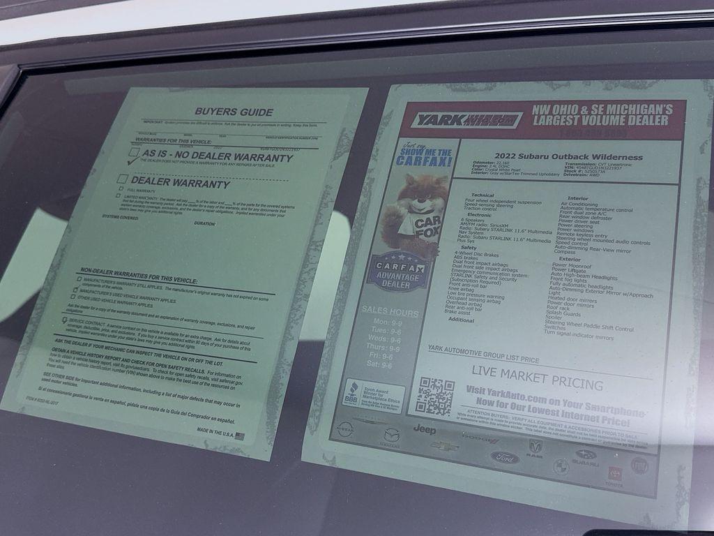 used 2022 Subaru Outback car, priced at $32,499