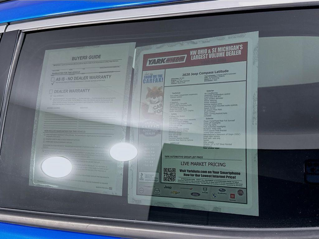 used 2020 Jeep Compass car, priced at $13,675