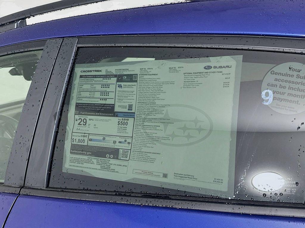 new 2025 Subaru Crosstrek car, priced at $28,389