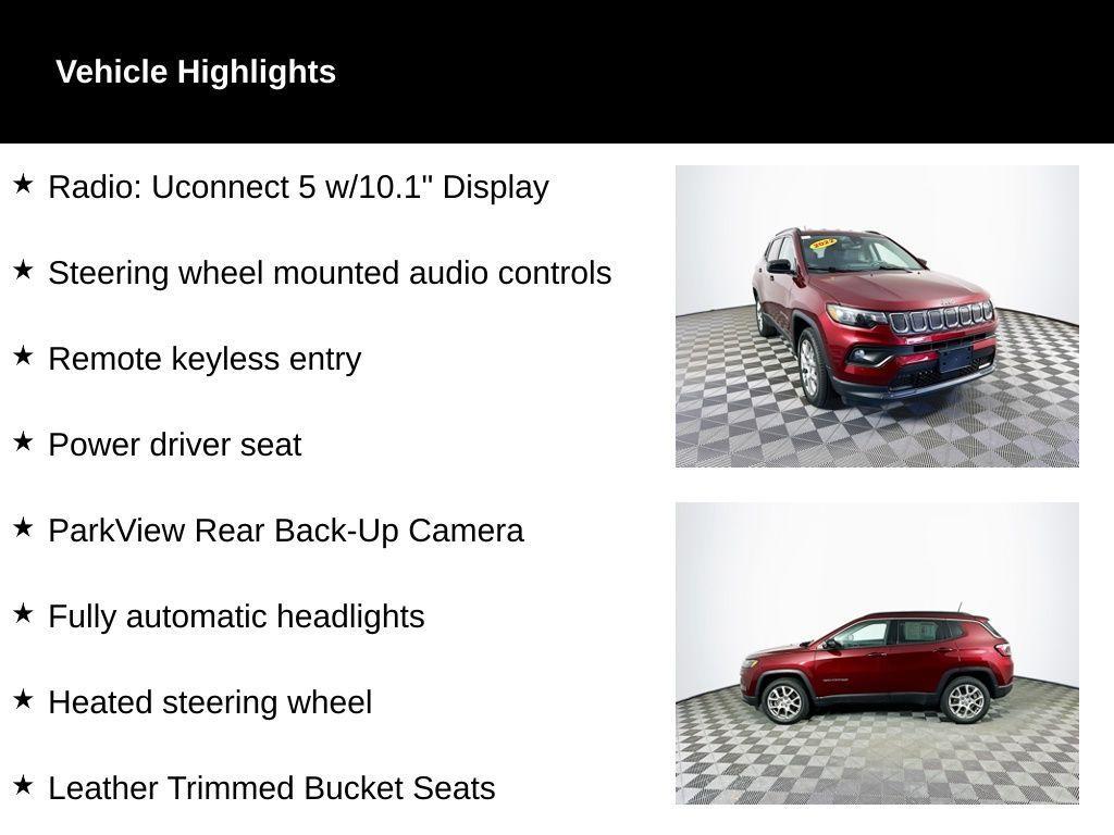 used 2022 Jeep Compass car, priced at $19,499