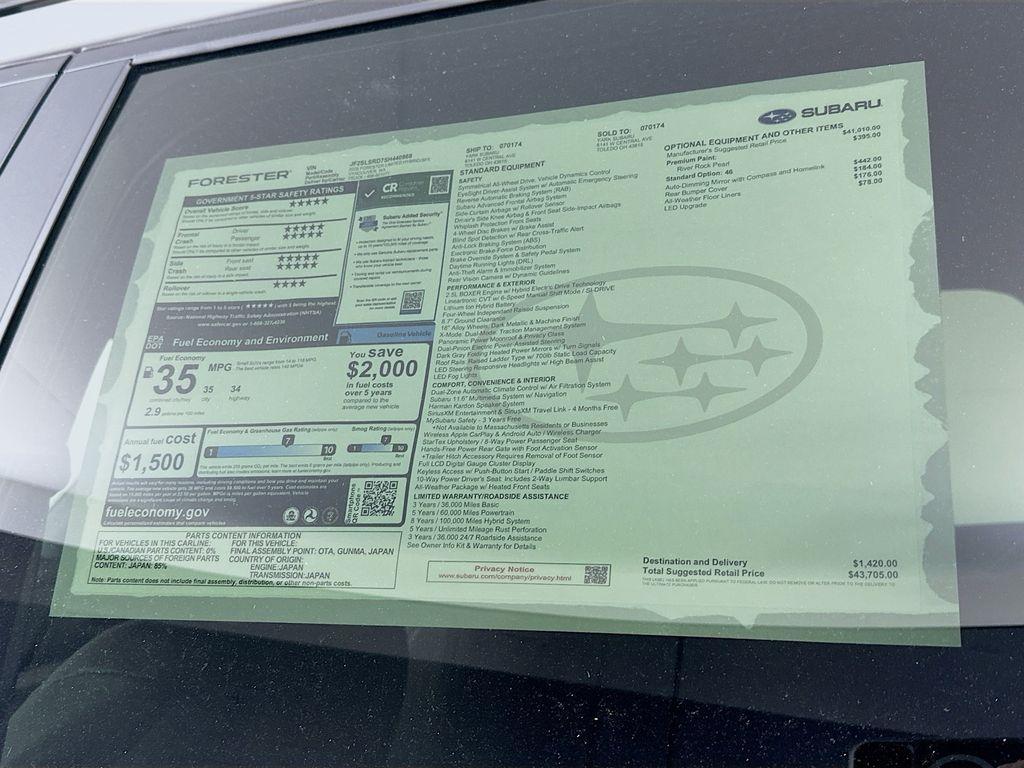 new 2025 Subaru Forester Hybrid car, priced at $41,481