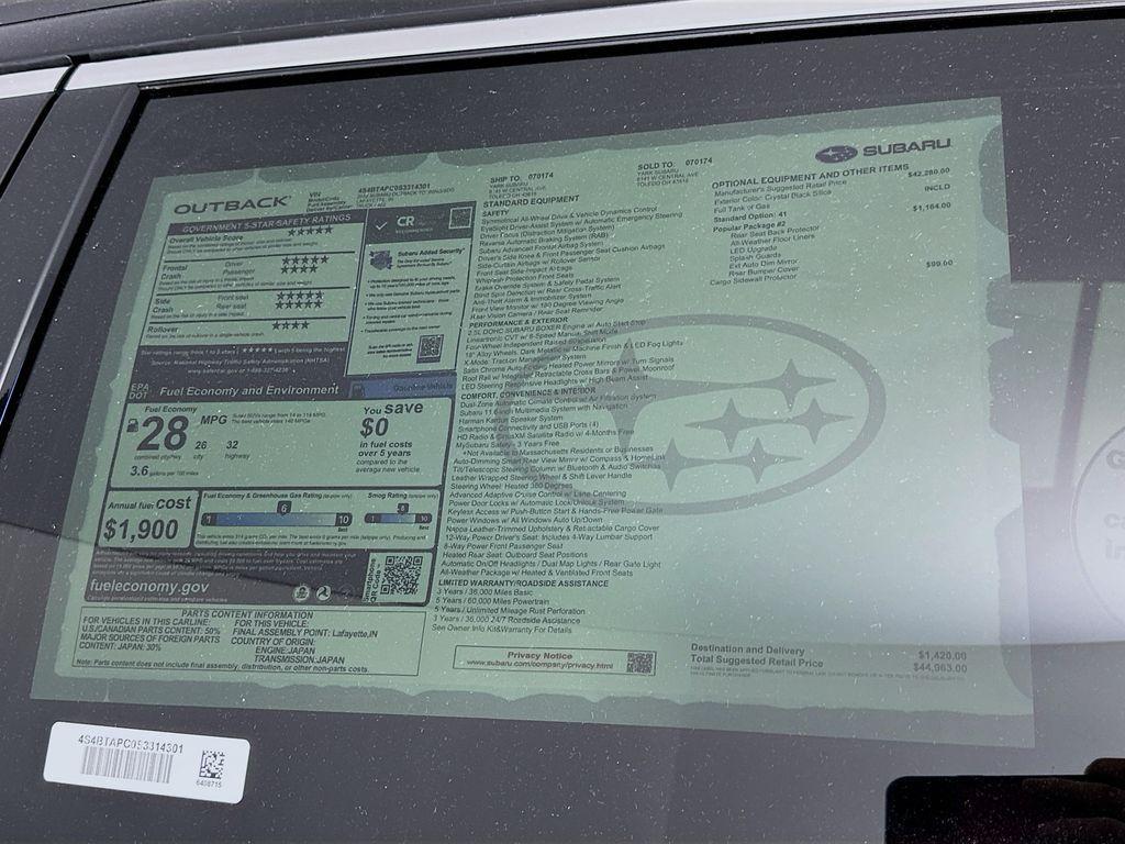 new 2025 Subaru Outback car, priced at $41,851