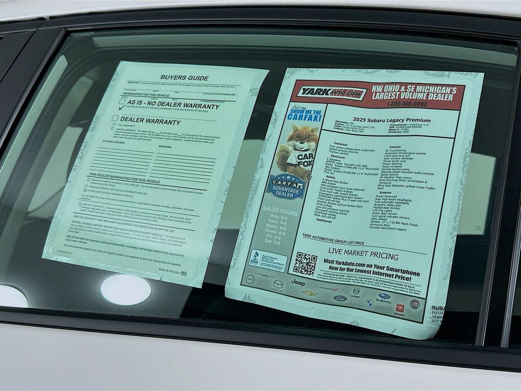 used 2025 Subaru Legacy car, priced at $27,489