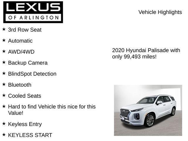 used 2020 Hyundai Palisade car, priced at $22,495