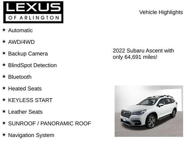 used 2022 Subaru Ascent car, priced at $23,995